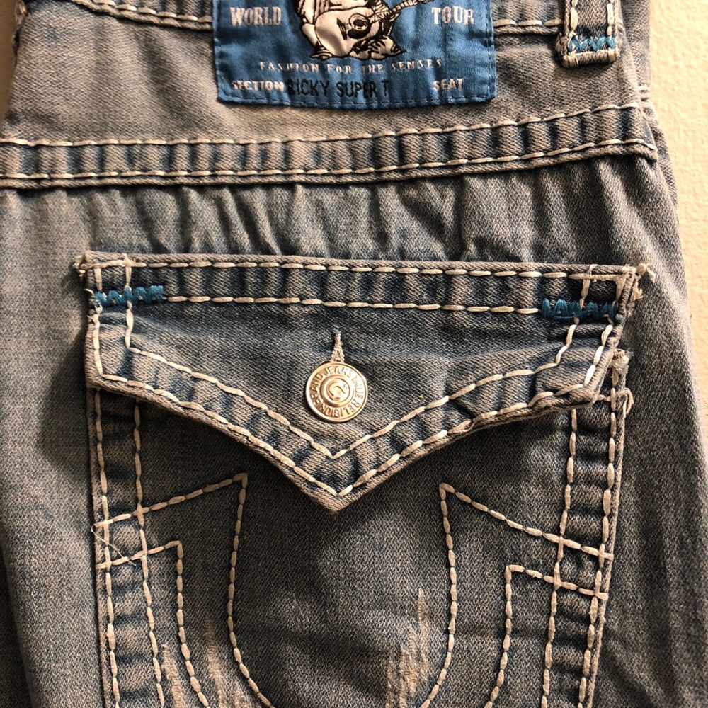 True Religion Ricky Super T Blue tag